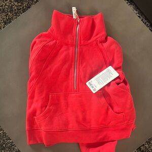 Lululemon Scuba Oversized Funnel Neck in Red